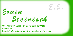 ervin steinisch business card